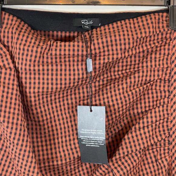 NWT Rails Luci Skirt in Russet Gingham - Picture 4 of 8